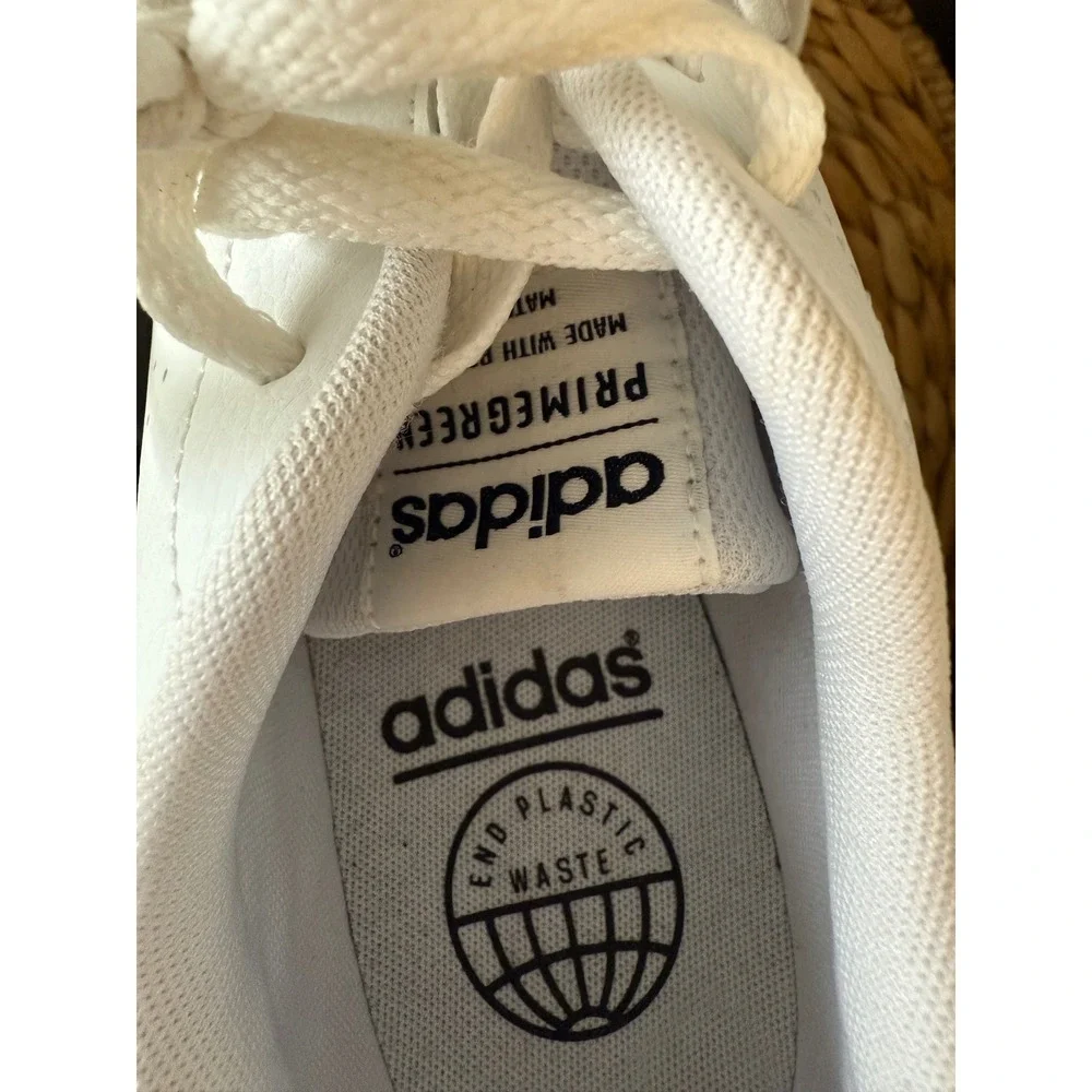 Adidas Advantage Ecogrind Men's White Low Top Sneakers‎ Shoes White/Navy Sz 10.5